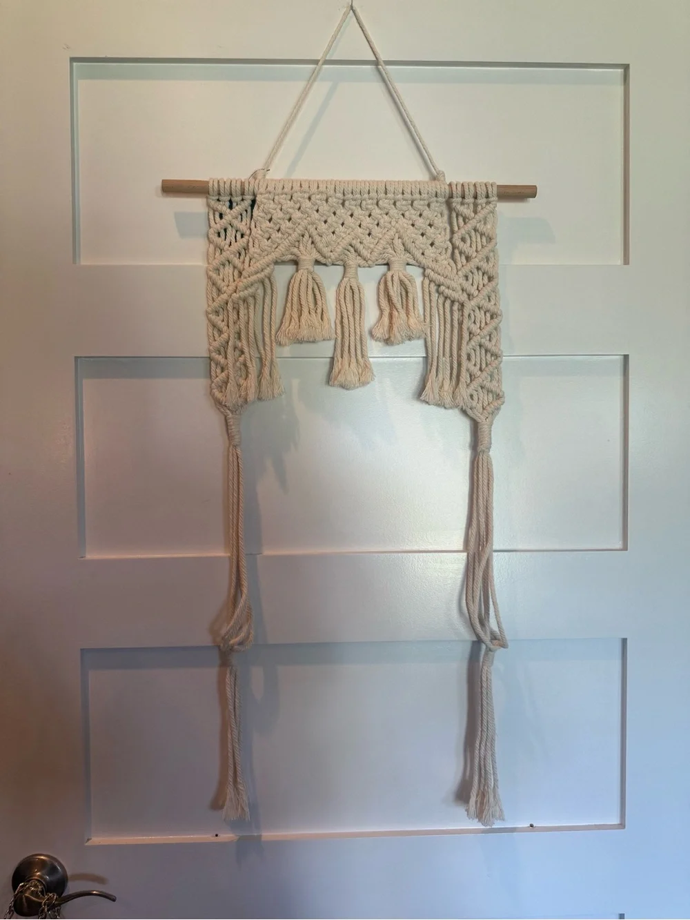 Handmade Cream Macrame Wall Hanging